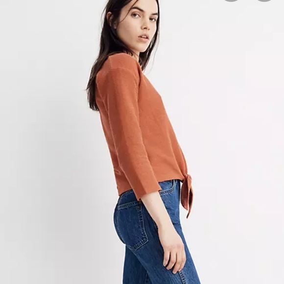 Madewell Texture and thread collection Tie-Front Top - Picture 9 of 9